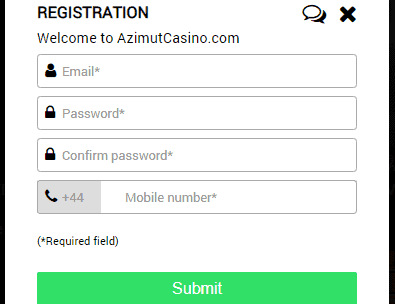 Azimut Casino Registration