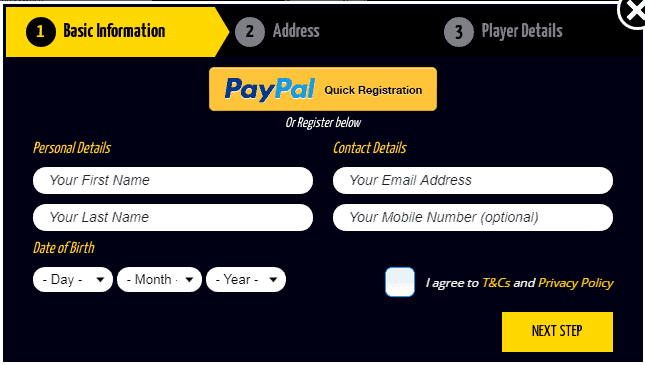 Atlantis Wins signup page Atlantis Wins signup page