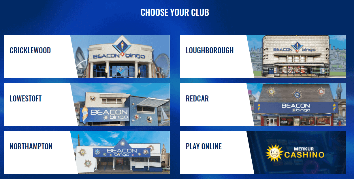 Beacon Bingo Game page Beacon Bingo Gamepage