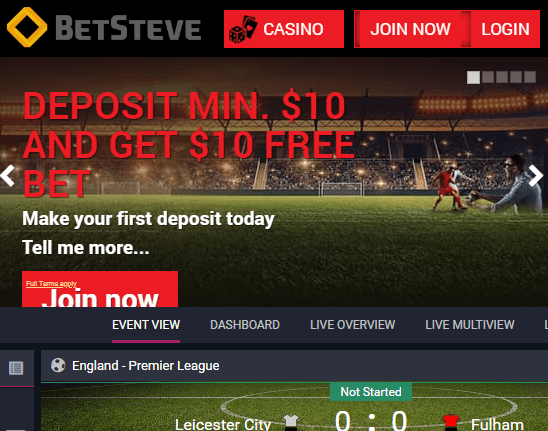 Bet Steve front page Bet Steve front page