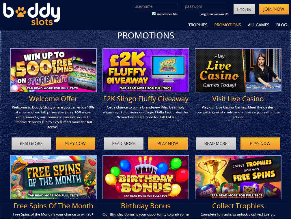 Buddy Slots Promotions
