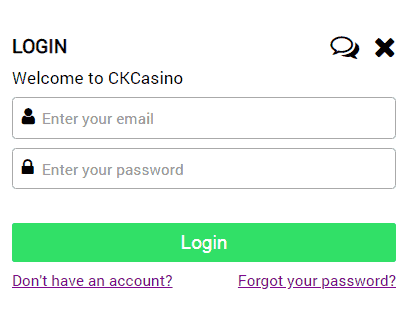 CK Casino Login Page CK Casino Login Page