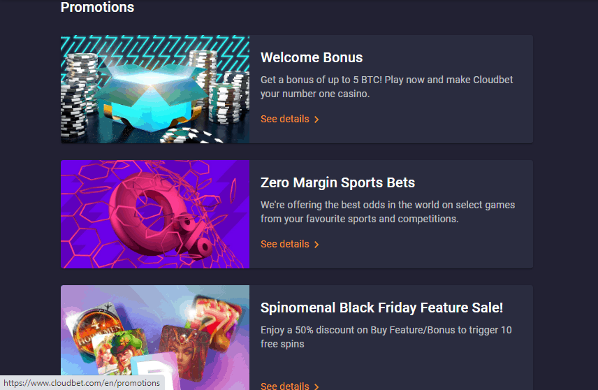 Cloud Bet Promotion Page