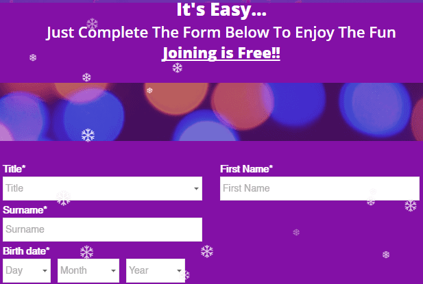 Club 3000 Bingo join page