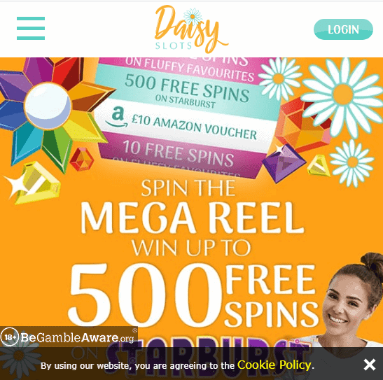 Daisy Slots Front Page