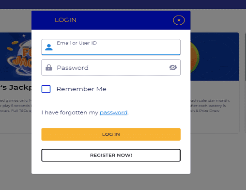 Cheeky Bingo login