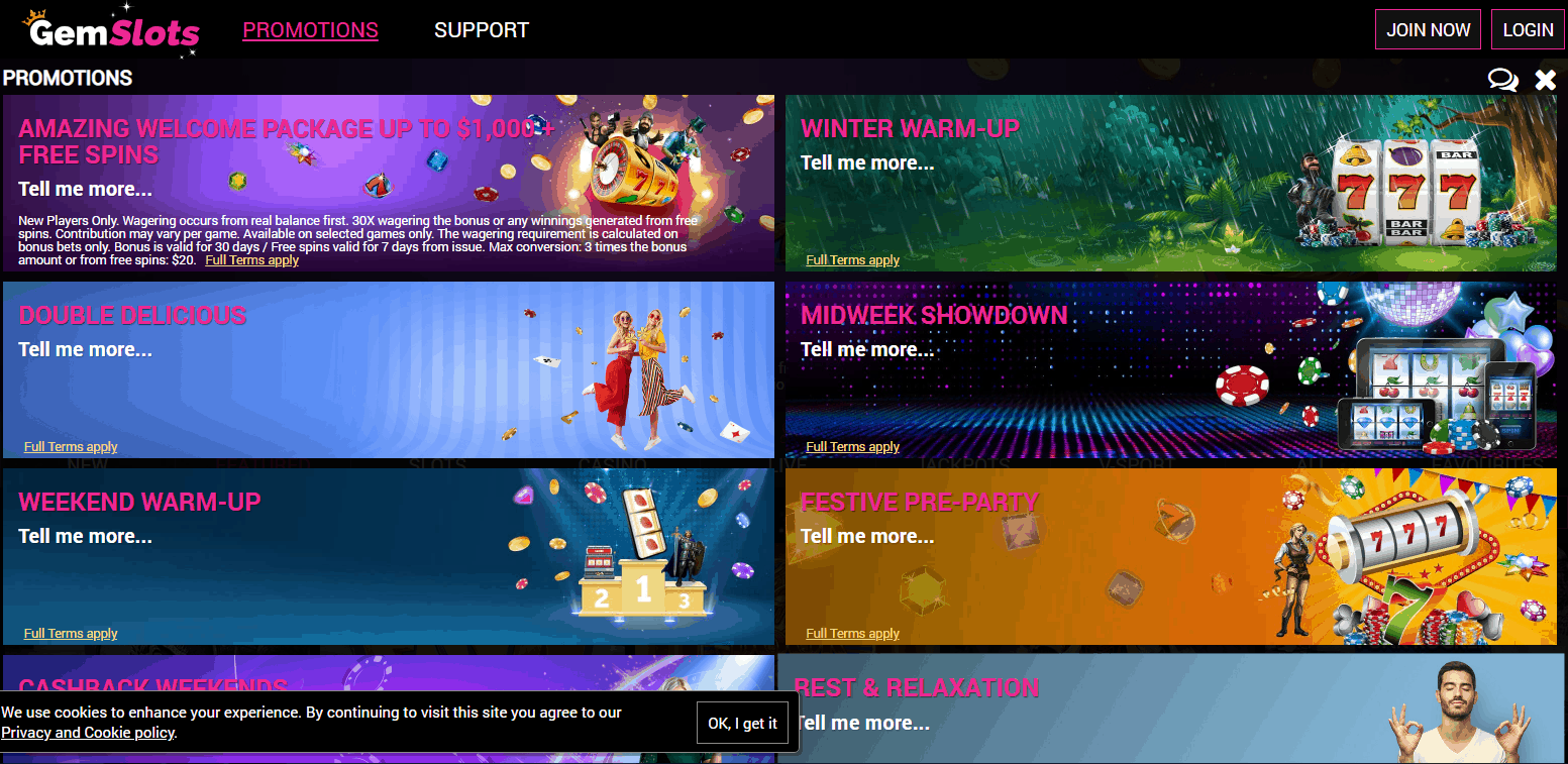 Gem Slots Promotions 