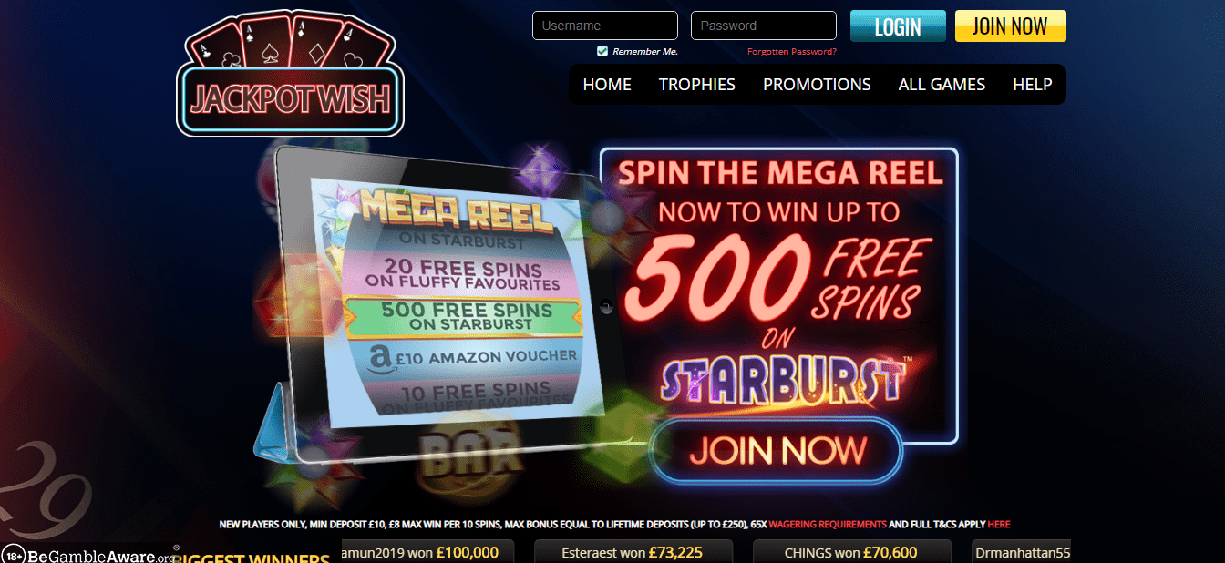 Jackpot Wish Home Page