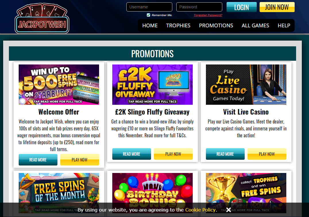 Jackpot Wish Promotions