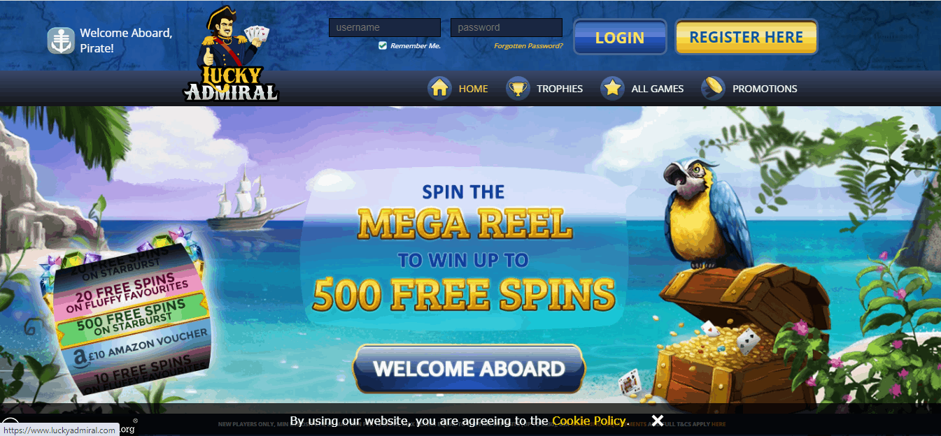Lucky Admiral home Lucky Admiral home page