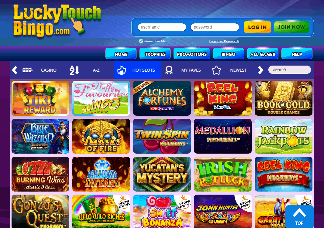Lucky Touch Bingo Game Lucky Touch Bingo Game