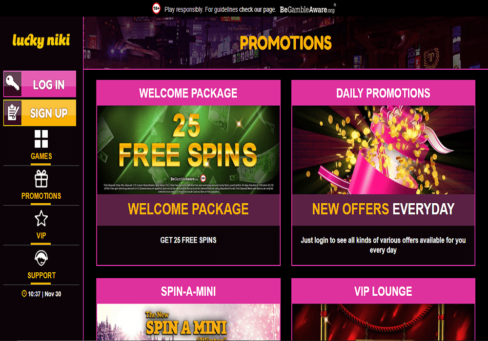 play ojo promotions page