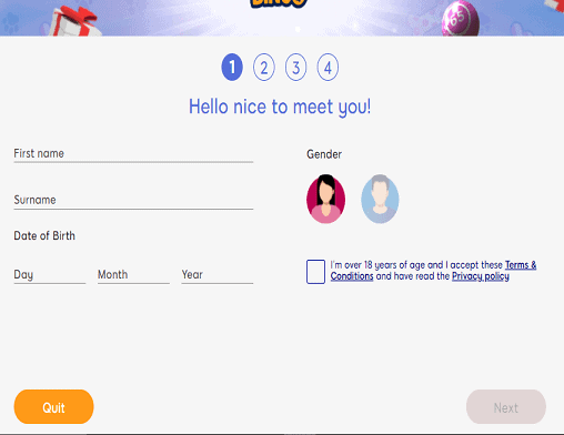 LuckyPuppyBingo singup Cheeky Bingo sign up page