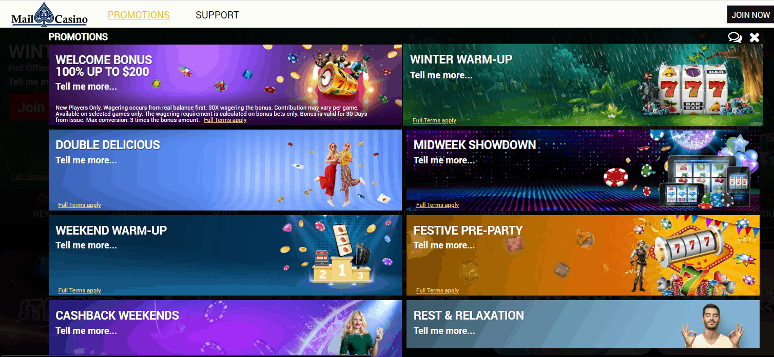 Mail Casino Promotions Mail Casino Promotions