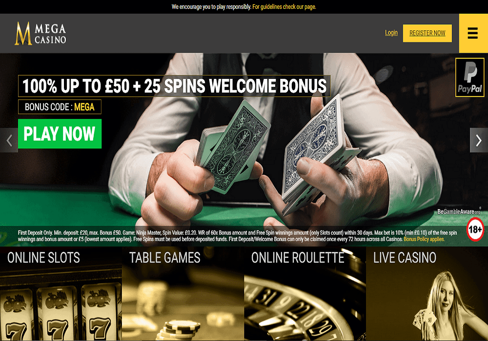 MegaCasino home play ojo home page