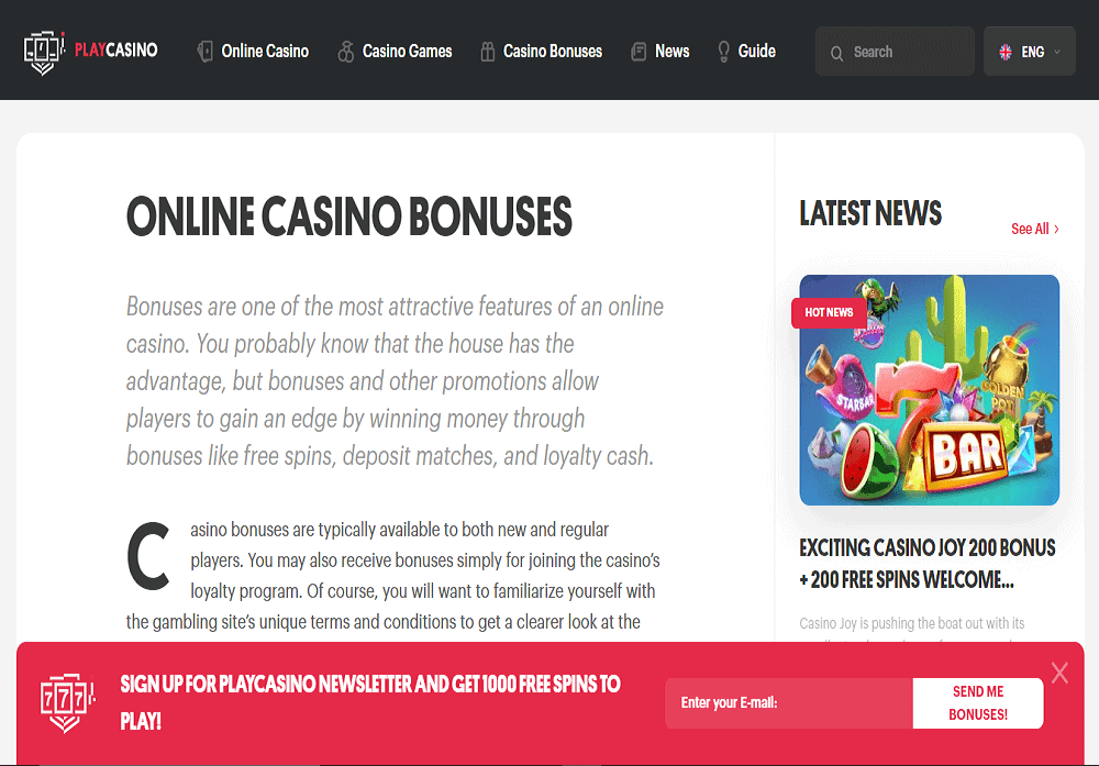 PartyCasino pomo cheeky bingo promotions page