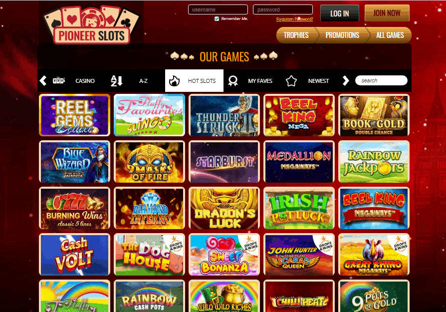 Pioneer Slots games