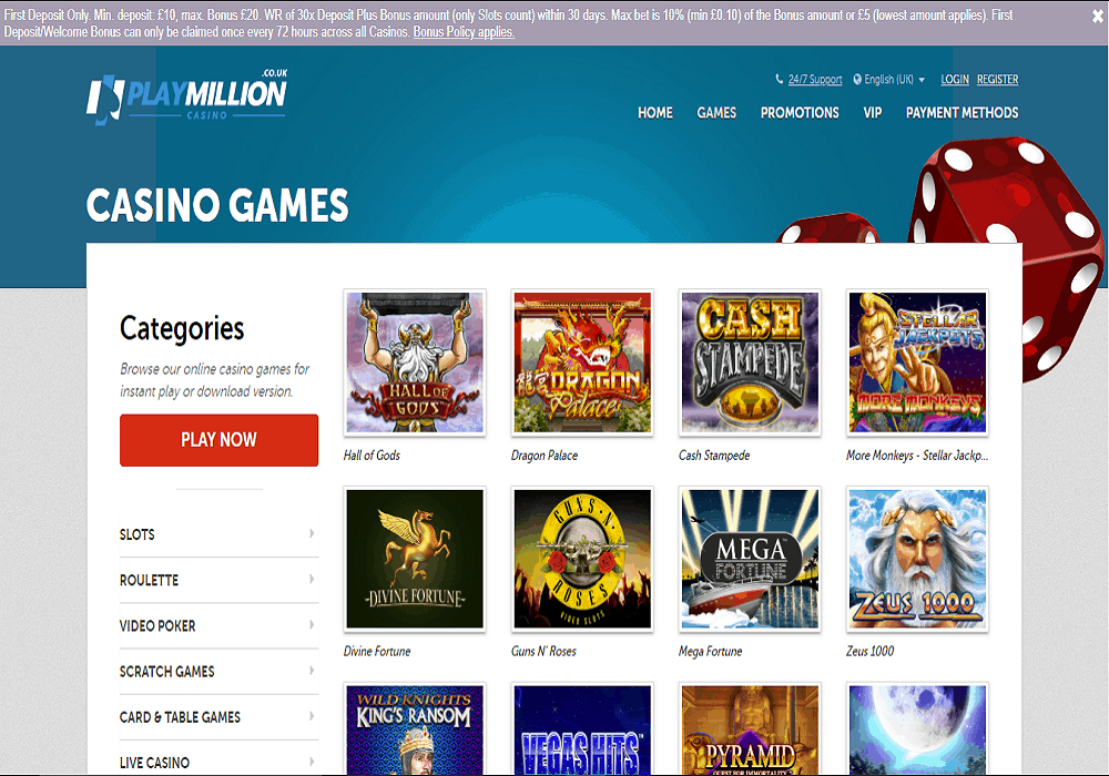 play ojo games page