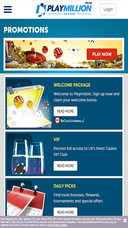 PlayMillion pomo mobile