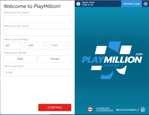 play ojo sign up page