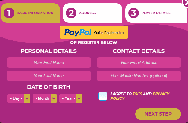 Slot Games Signup