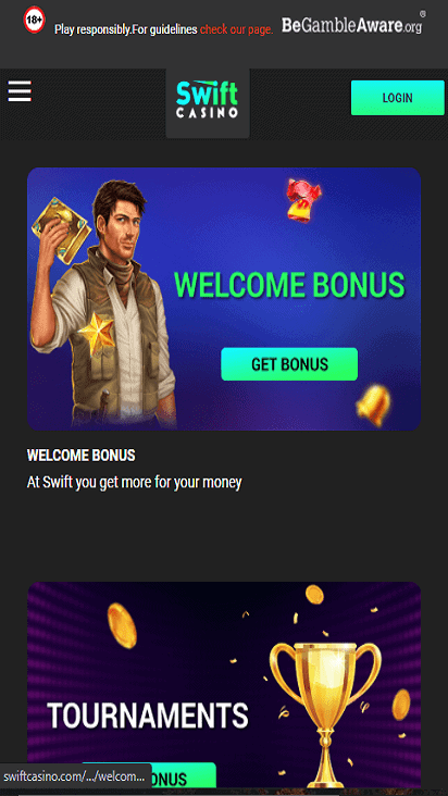 SwiftCasino pomo mobile