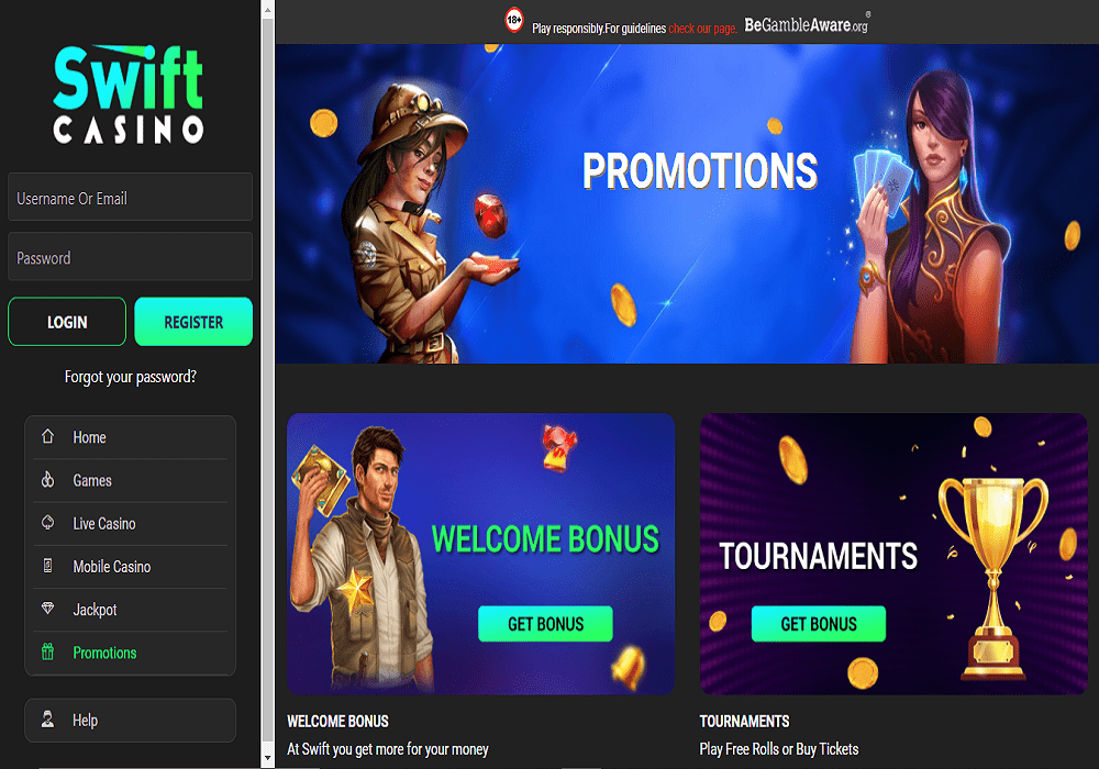 play ojo promotions page
