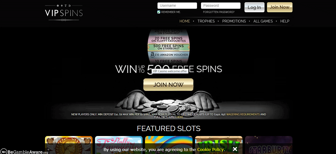 VIP Spins Home VIP Spins Home page