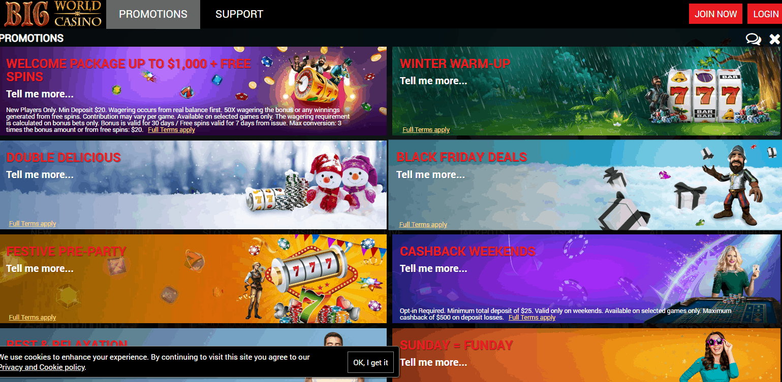 big world casino promotions
