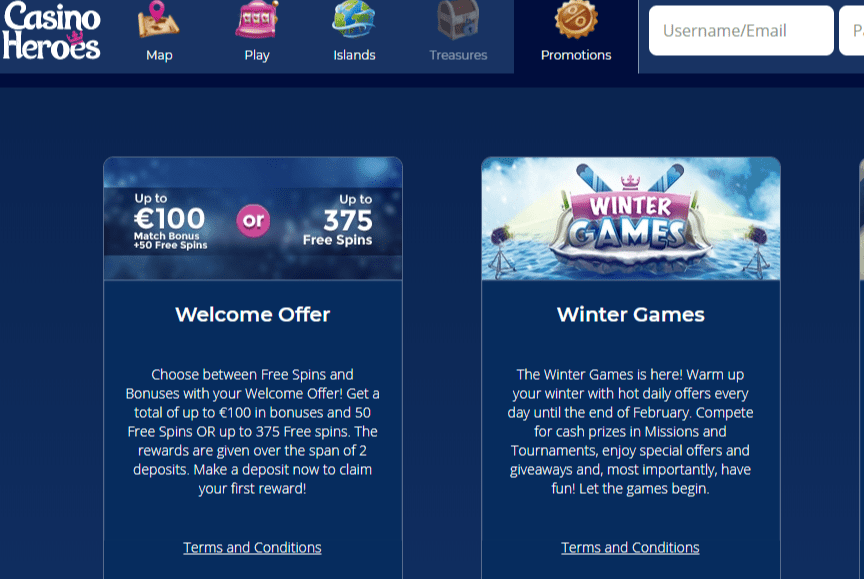 casino heroes promotions