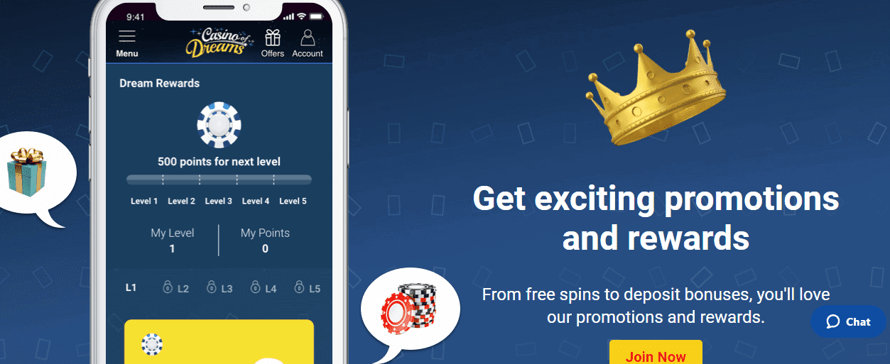 casino of dreams promotion