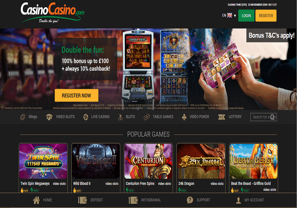 All British Casino home page