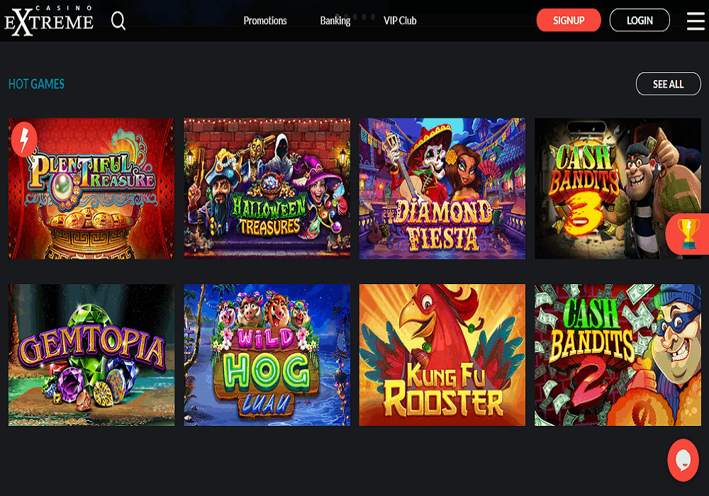 Luxury Casino games page