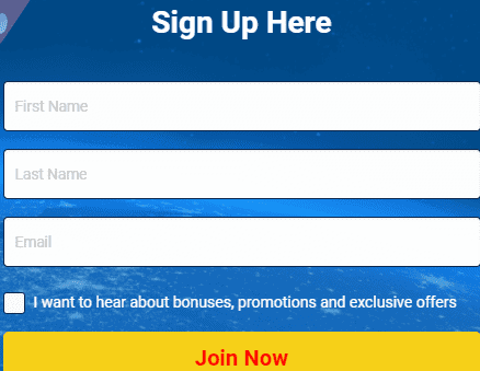 casinoofdreams sigh up page