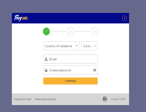 Cheeky Bingo sign up page