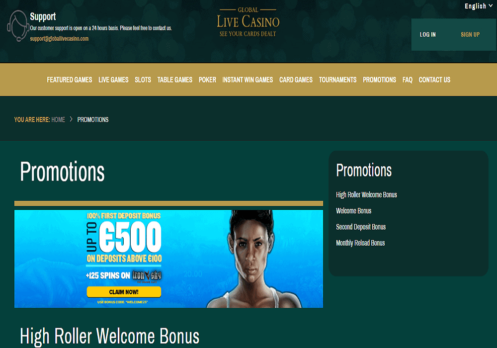 Bronze Casino promotions page