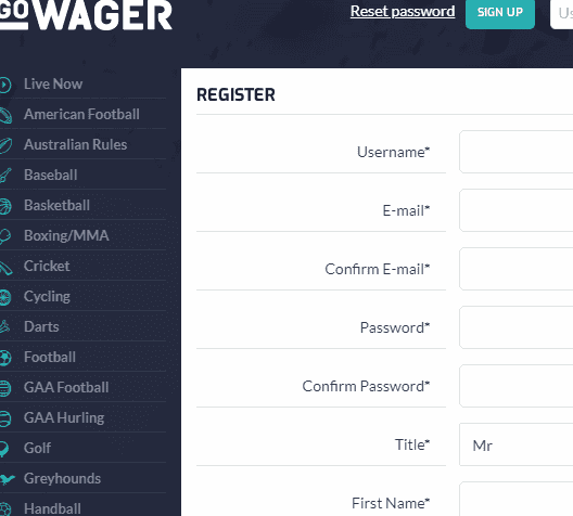 go wager sign up go wager sign up