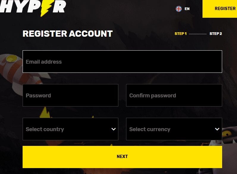 hyper casino sign up