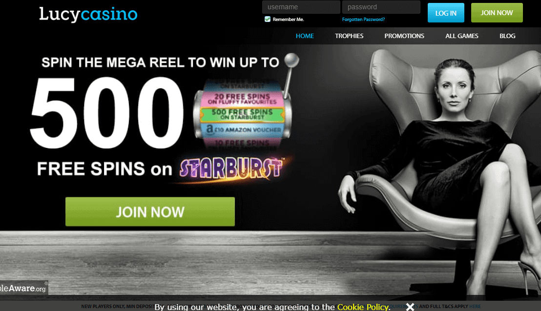 lucy casino home page