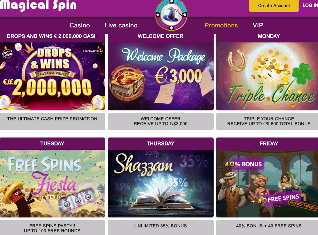 magical spin promotions