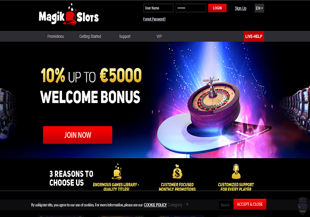 magikslots home1 Bronze Casino home page