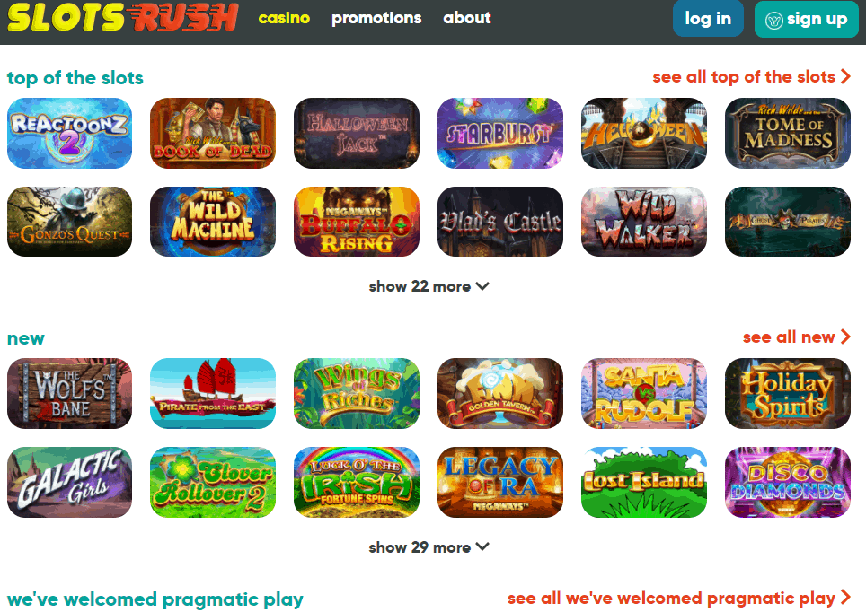 slots rush games