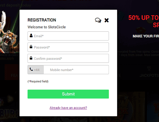 slotscircle singup