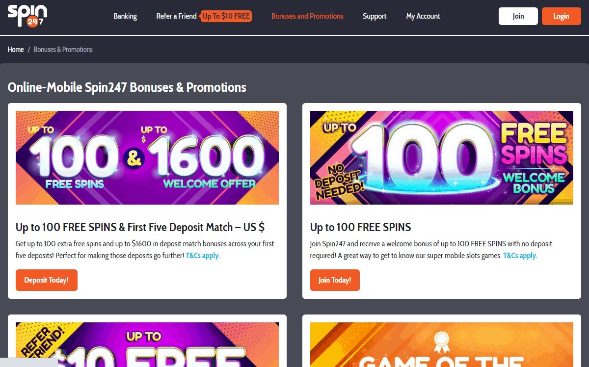 spin247 Promotions