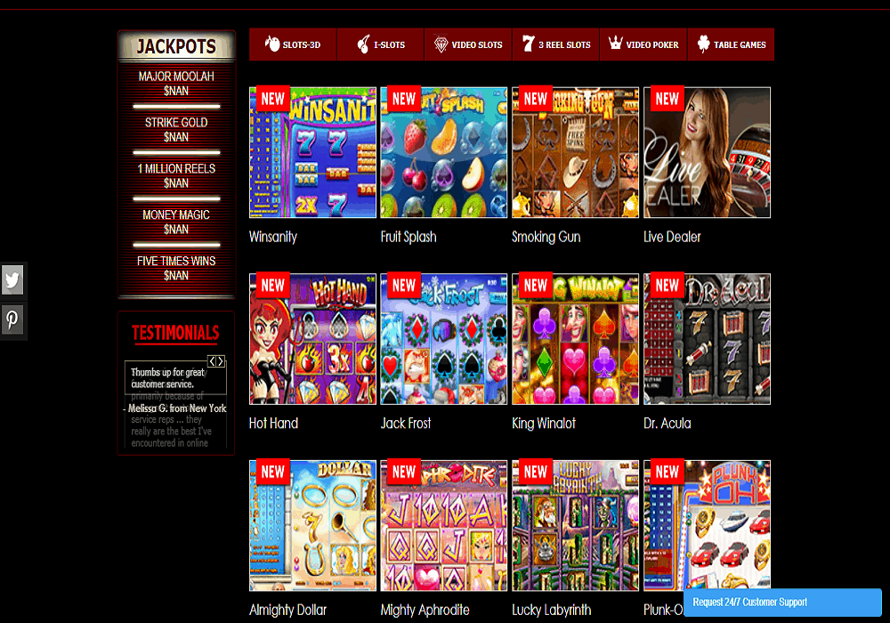 Bronze Casino games page