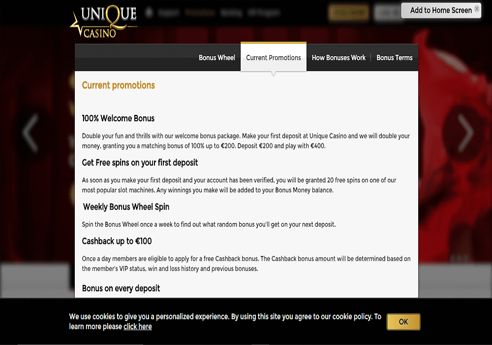 one spin promotions page