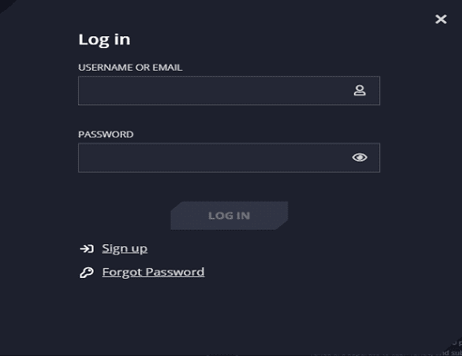 Dream Vegas login page