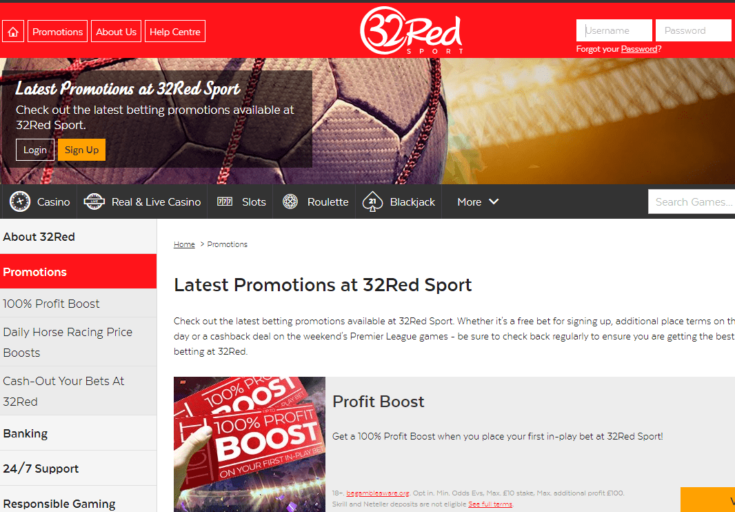 32red Sport promotions 