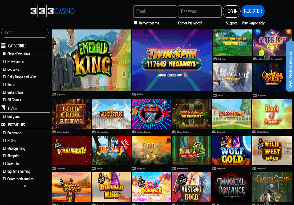 333Casino G kerching casino games