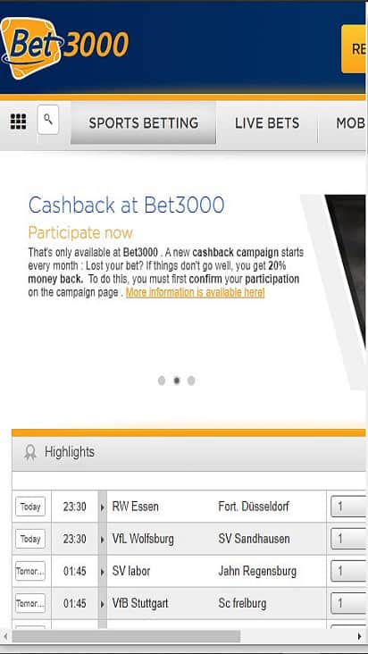 Bet 3000 home mobile